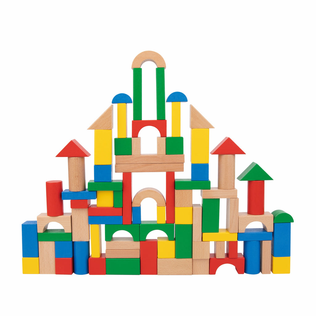 100pcs Wooden Building Blocks