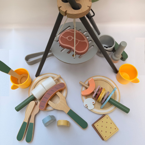 Wooden Camping BBQ Playset