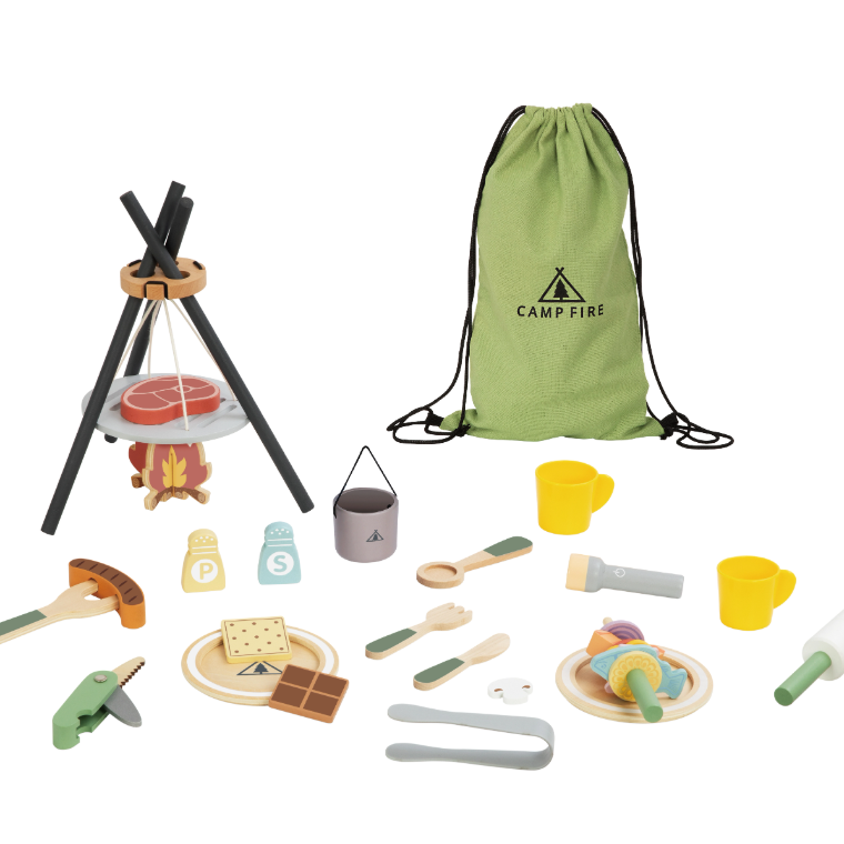Wooden Camping BBQ Playset