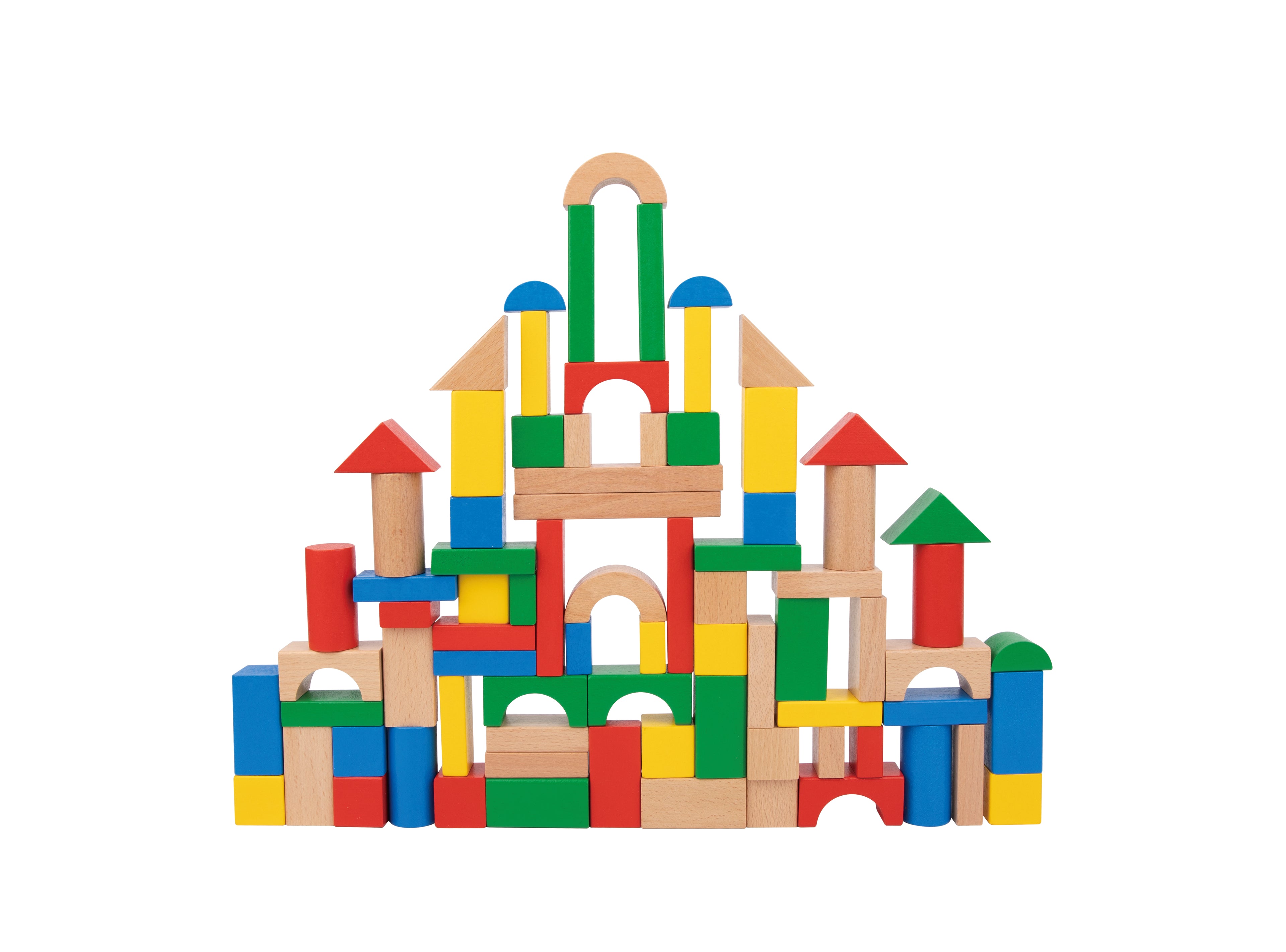 100pcs Wooden Building Blocks