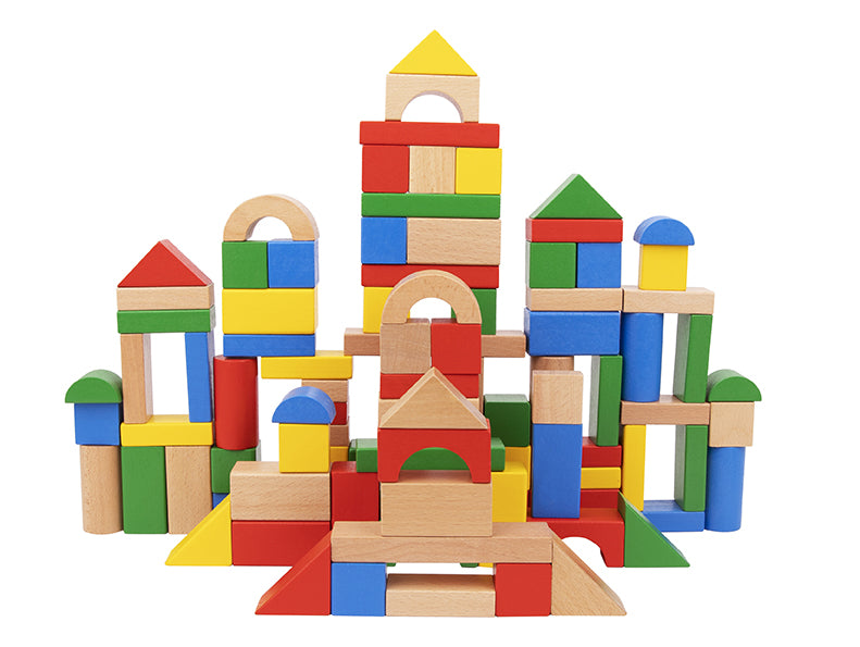 100pcs Wooden Building Blocks