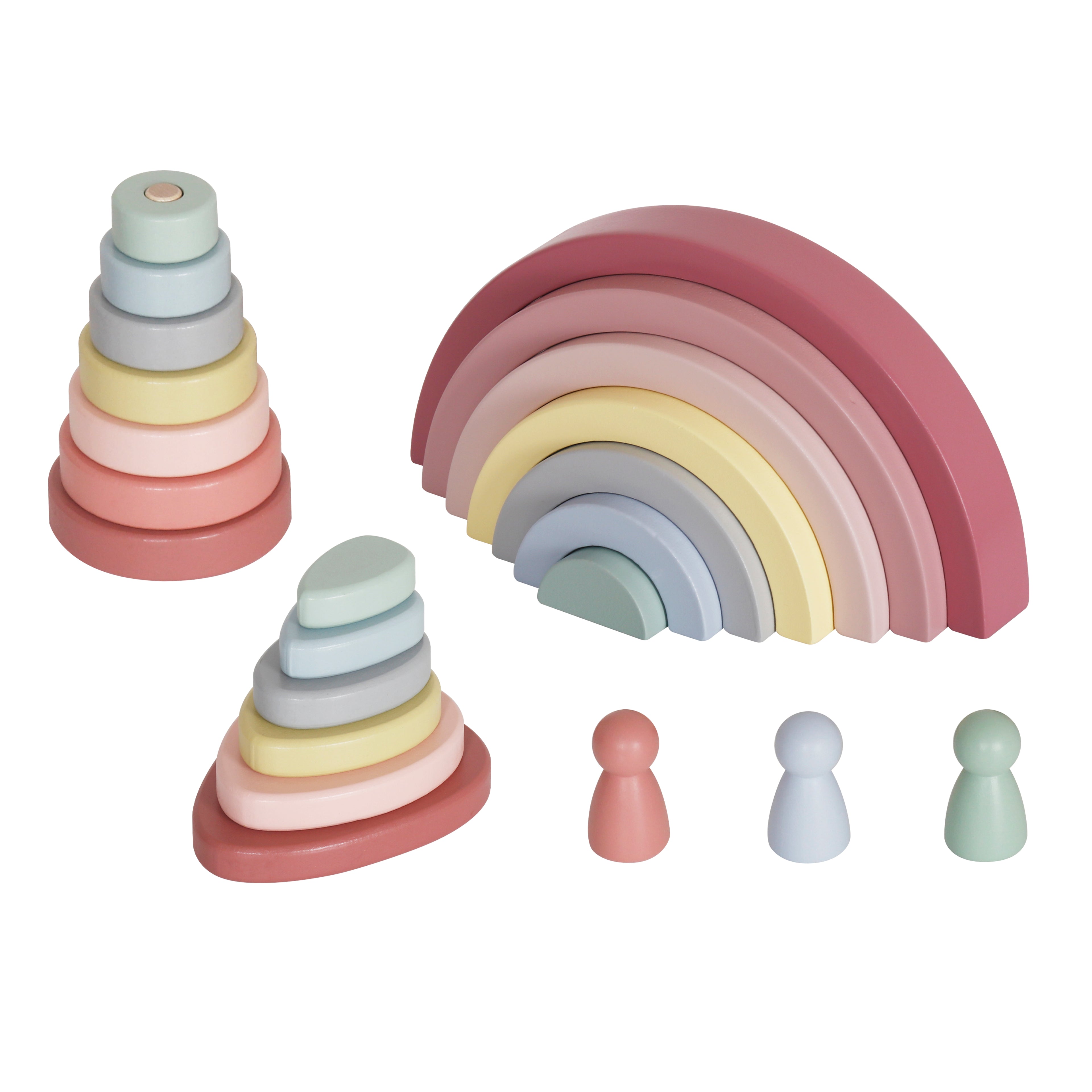 Montessori Rainbow 4-in-1 playset - Pink